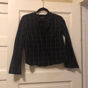 Madewell windowpane too with bellsleeves
